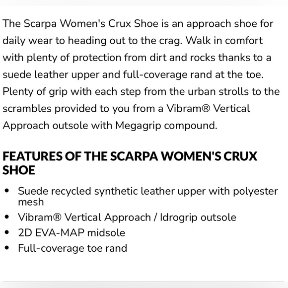 SCARPA CRUX Hike/Trail/Approach shoe - Picture 9 of 12